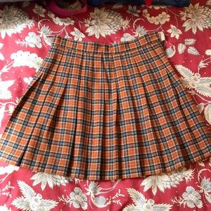 Abercrombie and Fitch vintage plaid wool skirt